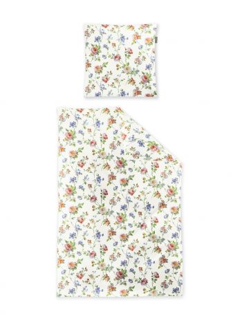 Satin Bettwäsche Set Wave 8591-10 weiß