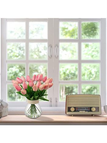 Set mit 10 realistisch wirkenden künstlichen Tulpen – Hochzeitsstrauß – Zuhause oder Garten