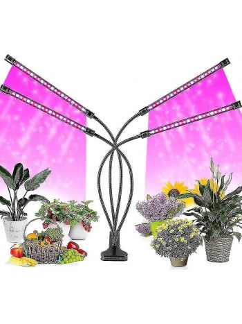 Pflanzenlampe, 80 LEDs 360 Wachstumslampe Gartenbaubeleuchtung mit 4-Kopf-Pflanze