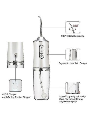 Munddusche 3 Modi USB wiederaufladbar Dental Wasserstrahl wasserdicht Zahnreiniger Set